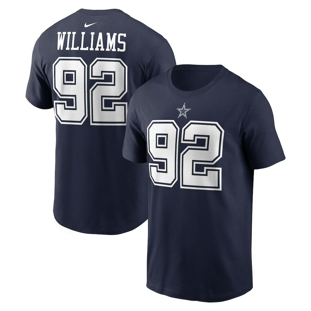 Quinnen Williams Dallas Cowboys Player Name & Number T-Shirt - Navy T-shirts