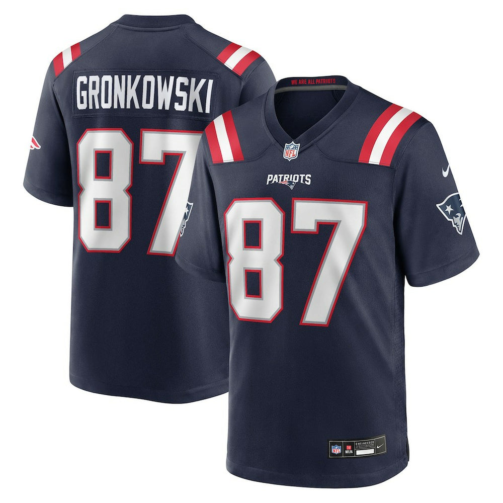 Rob Gronkowski New England Patriots Team Retired Player Game Jersey - Navy Jerseys