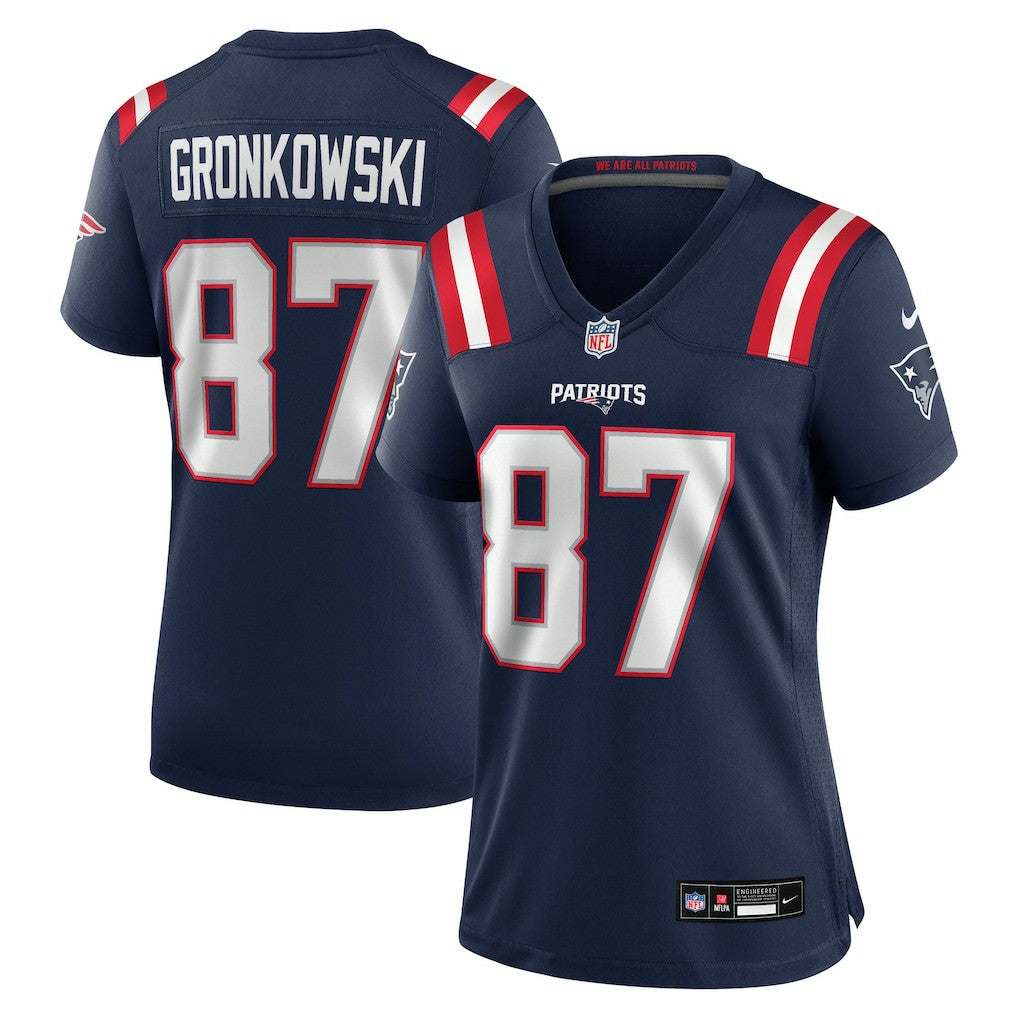 Rob Gronkowski New England Patriots Women's Team Retired Player Game Jersey - Navy Jerseys