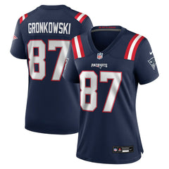 Rob Gronkowski New England Patriots Women's Team Retired Player Game Jersey - Navy Jerseys