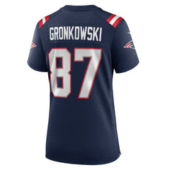 Rob Gronkowski New England Patriots Women's Team Retired Player Game Jersey - Navy Jerseys