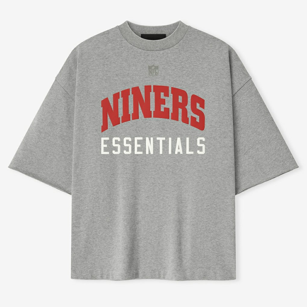 San Francisco 49ers Fear of God x NFL Unisex 3/4-Sleeve T-Shirt - Heather Gray T-shirts