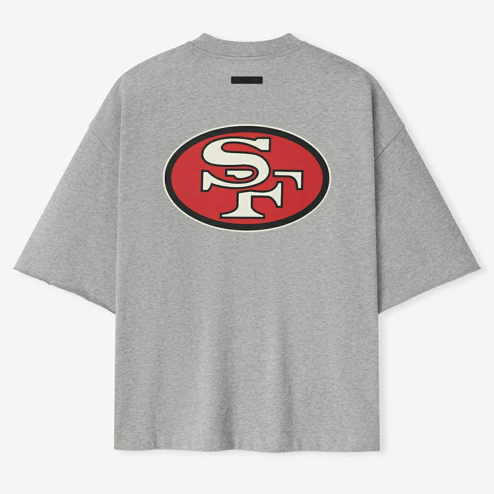 San Francisco 49ers Fear of God x NFL Unisex 3/4-Sleeve T-Shirt - Heather Gray T-shirts