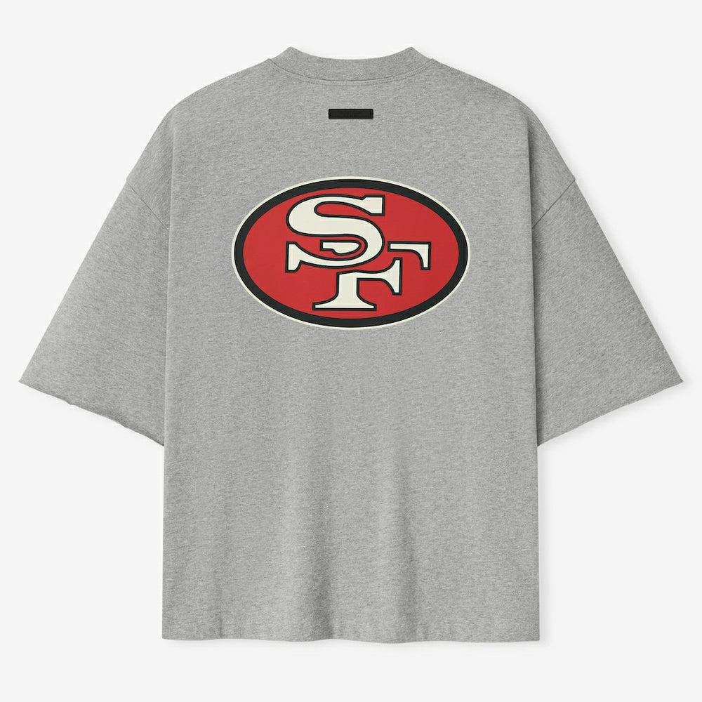San Francisco 49ers Fear of God x NFL Unisex 3/4-Sleeve T-Shirt - Heather Gray T-shirts