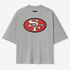 San Francisco 49ers Fear of God x NFL Unisex 3/4-Sleeve T-Shirt - Heather Gray T-shirts