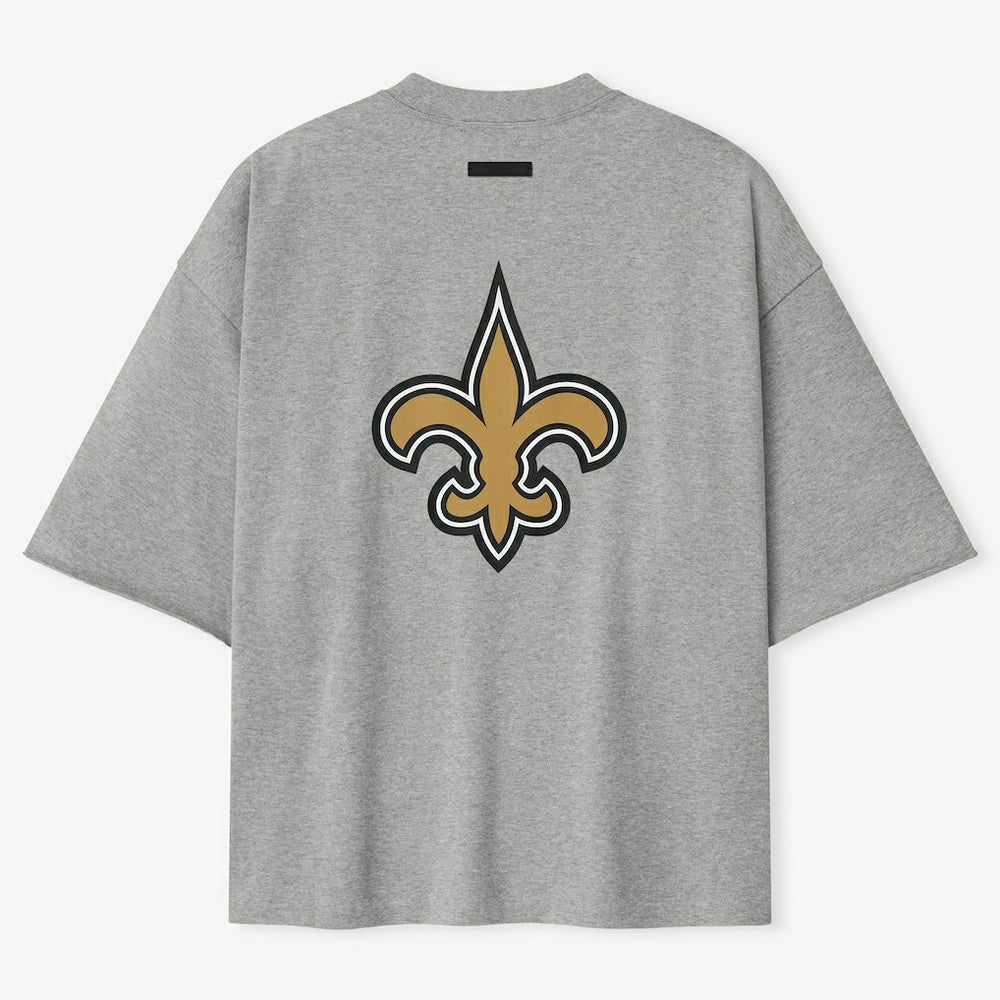 New Orleans Saints Fear of God x NFL Unisex 3/4-Sleeve T-Shirt - Heather Gray T-shirts