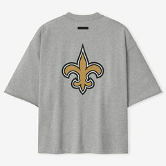 New Orleans Saints Fear of God x NFL Unisex 3/4-Sleeve T-Shirt - Heather Gray T-shirts