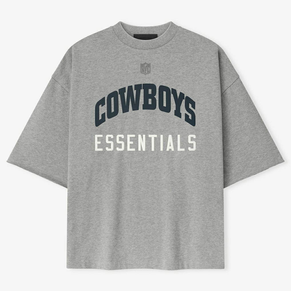Dallas Cowboys Fear of God x NFL Unisex 3/4-Sleeve T-Shirt - Heather Gray T-shirts