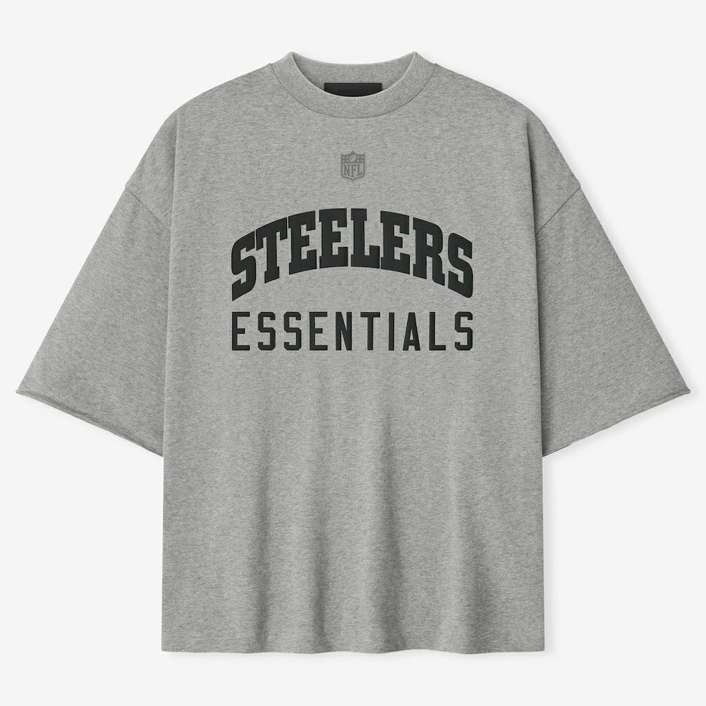 Pittsburgh Steelers Fear of God x NFL Unisex 3/4-Sleeve T-Shirt - Heather Gray T-shirts