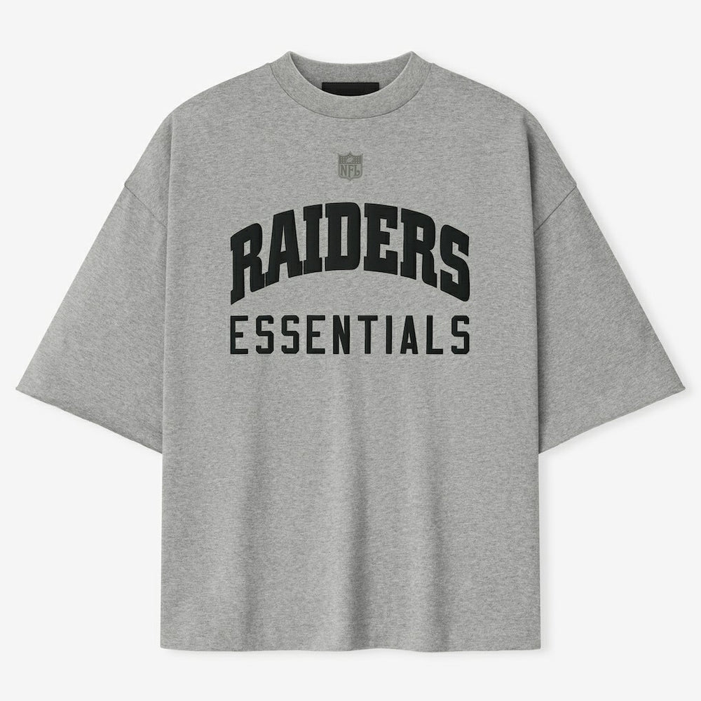 Las Vegas Raiders Fear of God x NFL Unisex 3/4-Sleeve T-Shirt - Heather Gray T-shirts