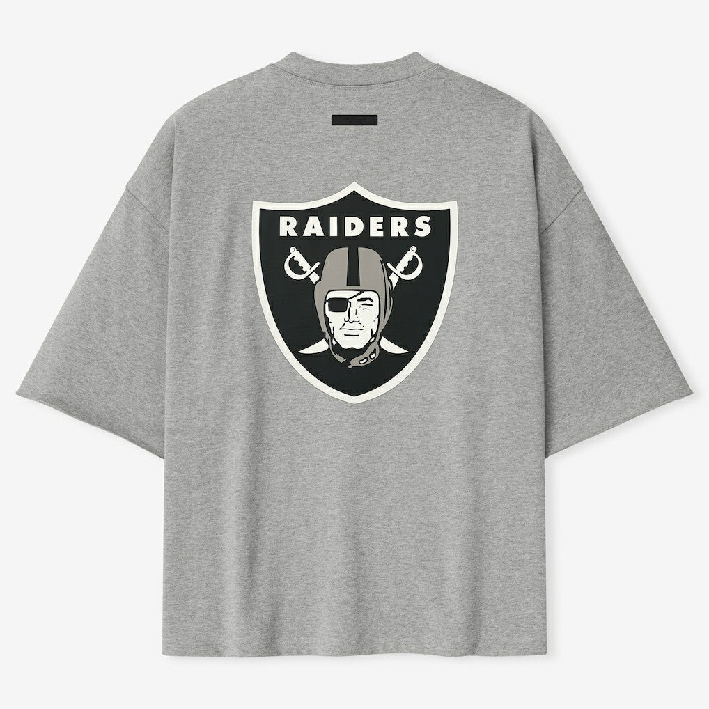 Las Vegas Raiders Fear of God x NFL Unisex 3/4-Sleeve T-Shirt - Heather Gray T-shirts