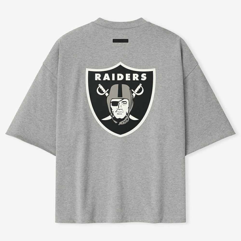 Las Vegas Raiders Fear of God x NFL Unisex 3/4-Sleeve T-Shirt - Heather Gray T-shirts