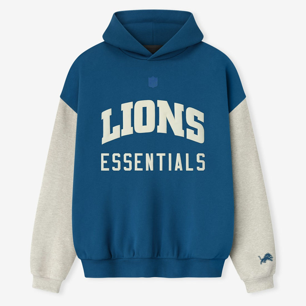 Detroit Lions Fear of God x NFL Unisex Sport Hoodie - Blue/Heather Gray Hoodies