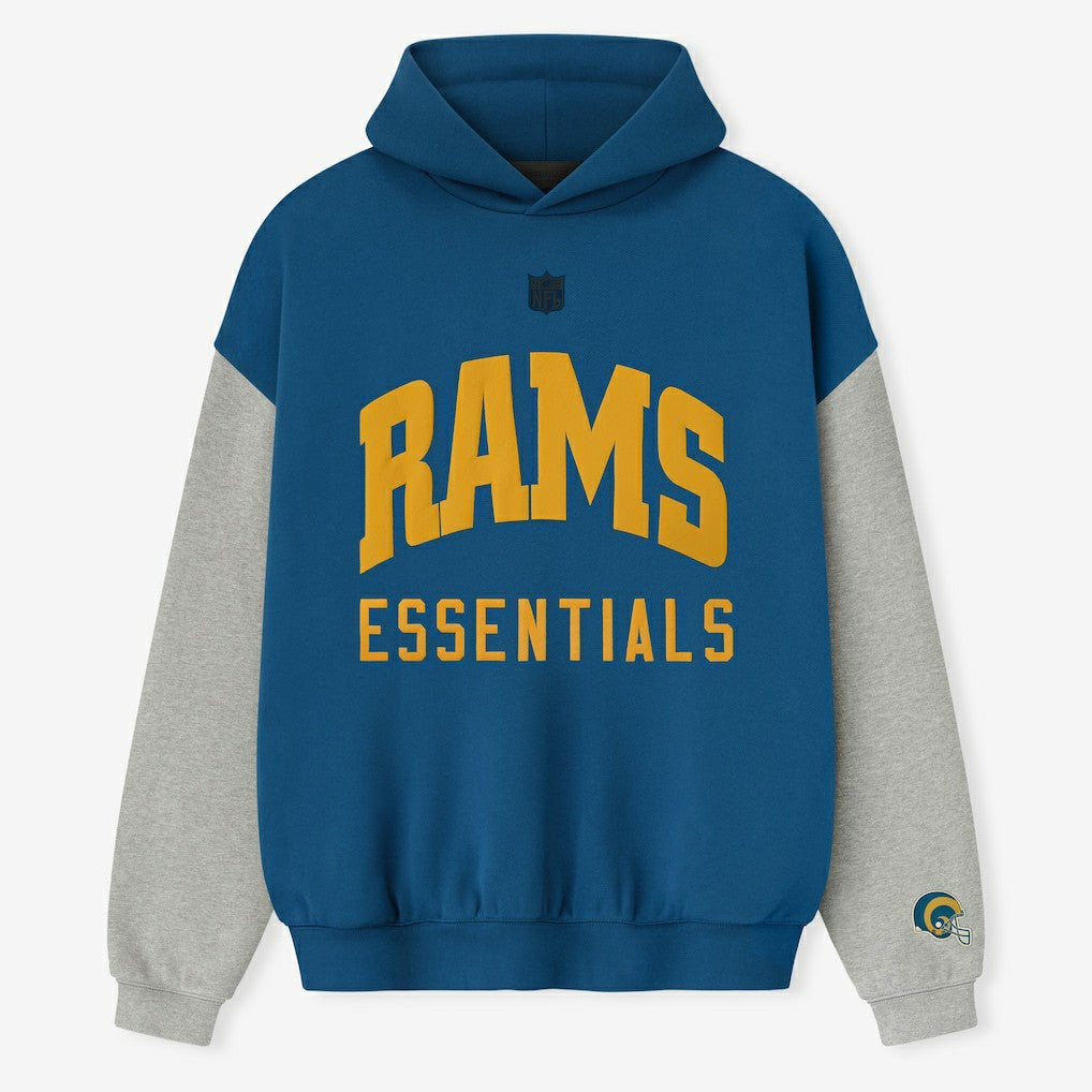 Los Angeles Rams Fear of God x NFL Unisex Sport Hoodie - Royal/Heather Gray Hoodies