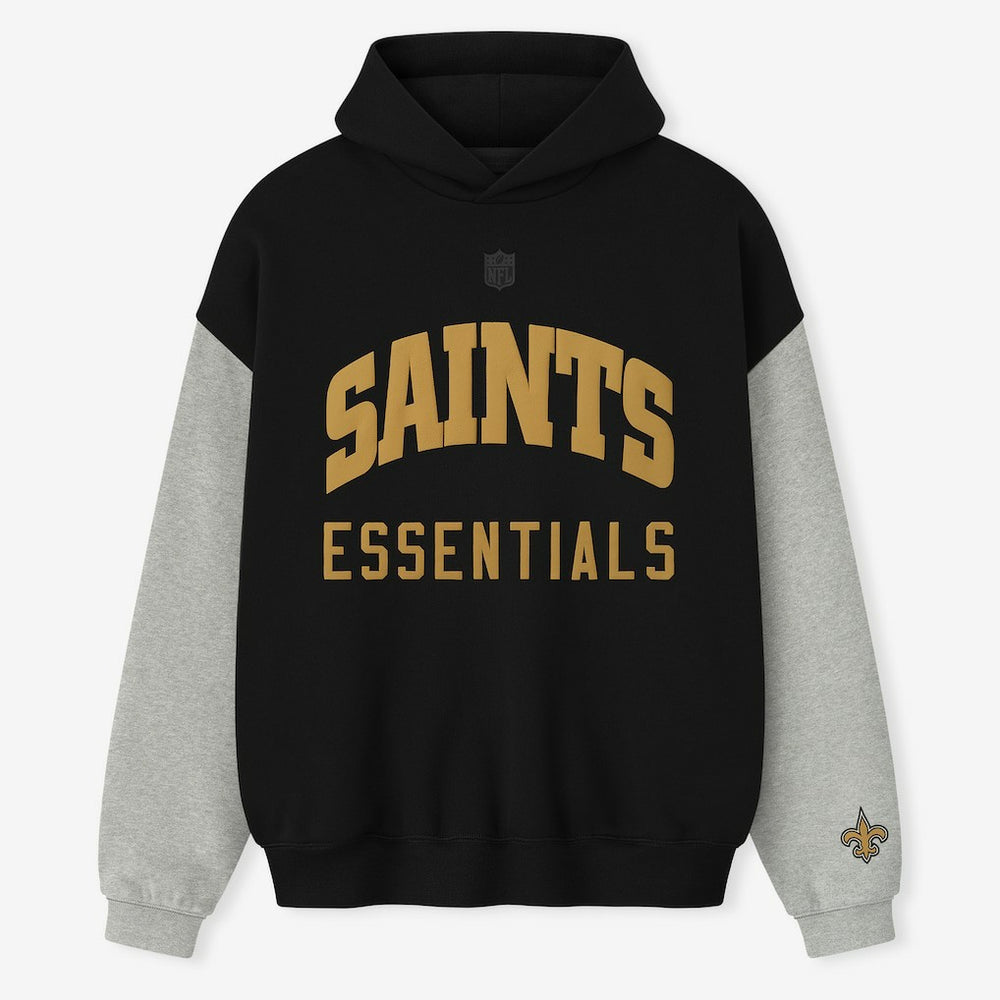 New Orleans Saints Fear of God x NFL Unisex Sport Hoodie - Black/Heather Gray Hoodies