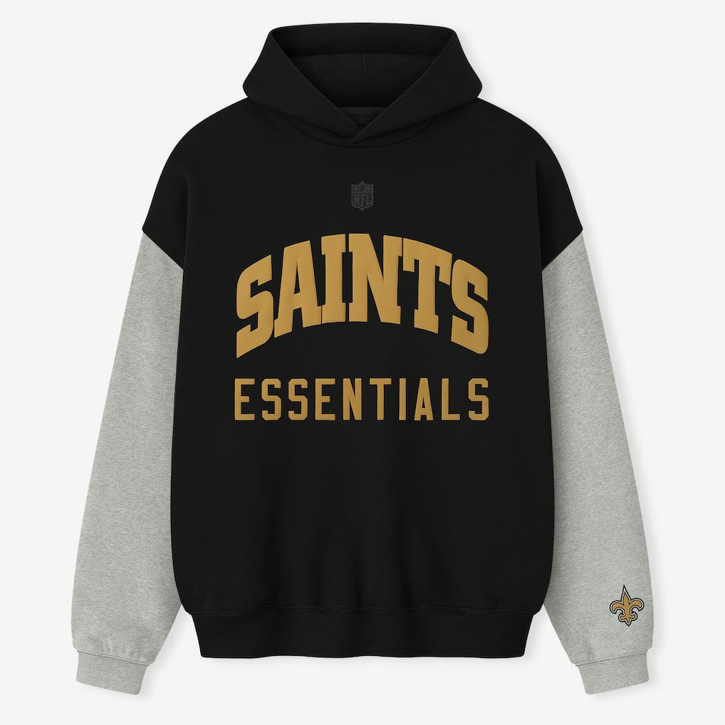New Orleans Saints Fear of God x NFL Unisex Sport Hoodie - Black/Heather Gray Hoodies