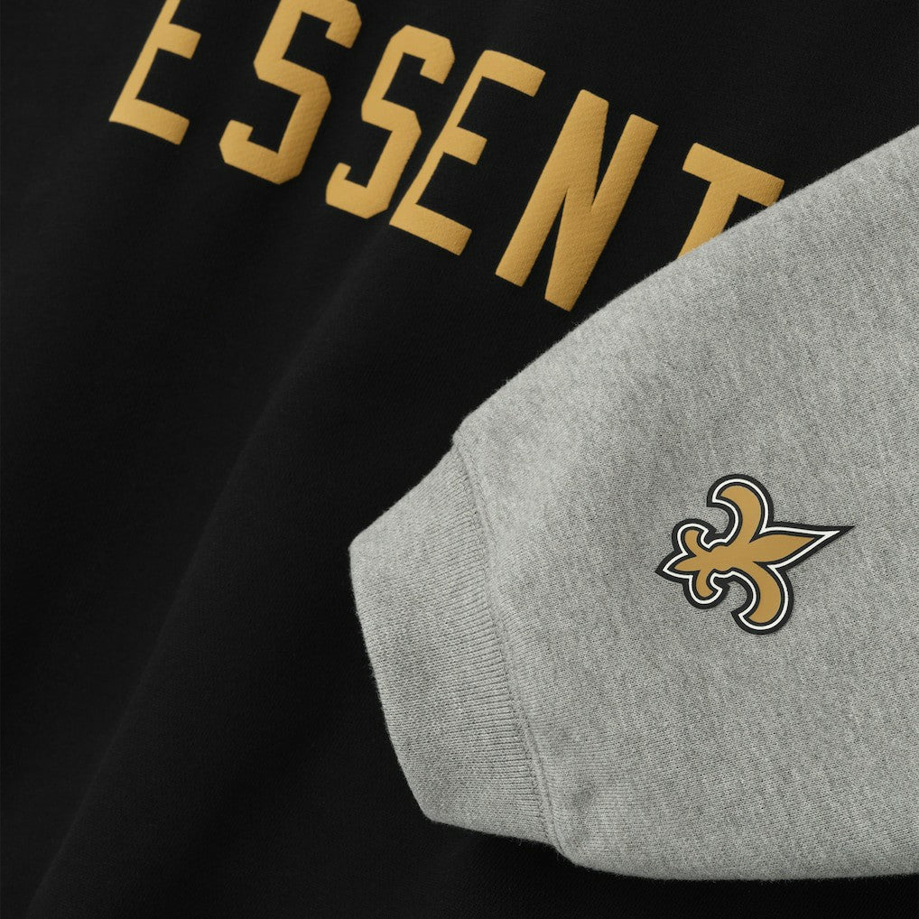 New Orleans Saints Fear of God x NFL Unisex Sport Hoodie - Black/Heather Gray Hoodies