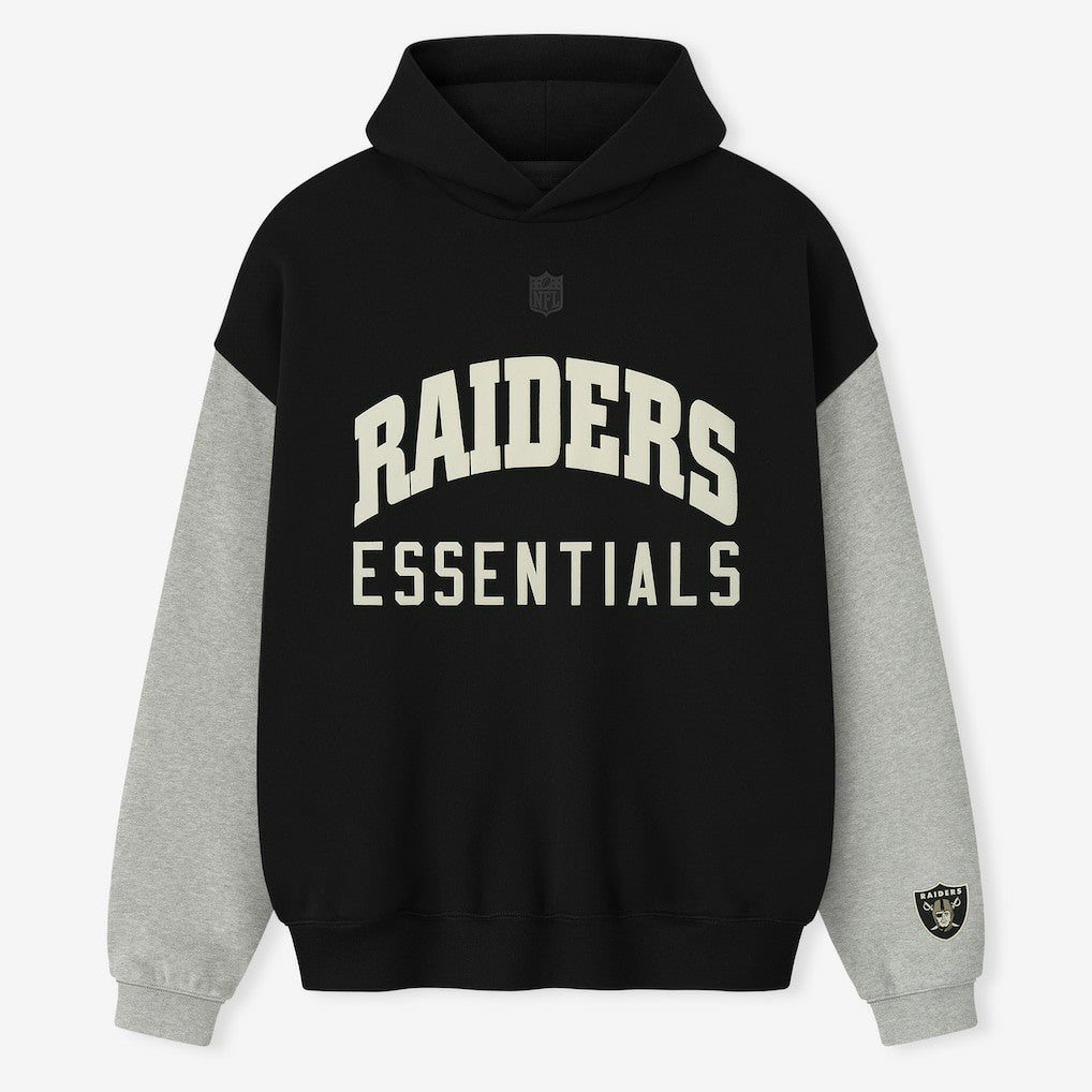 Las Vegas Raiders Fear of God x NFL Unisex Sport Hoodie - Black/Heather Gray Hoodies