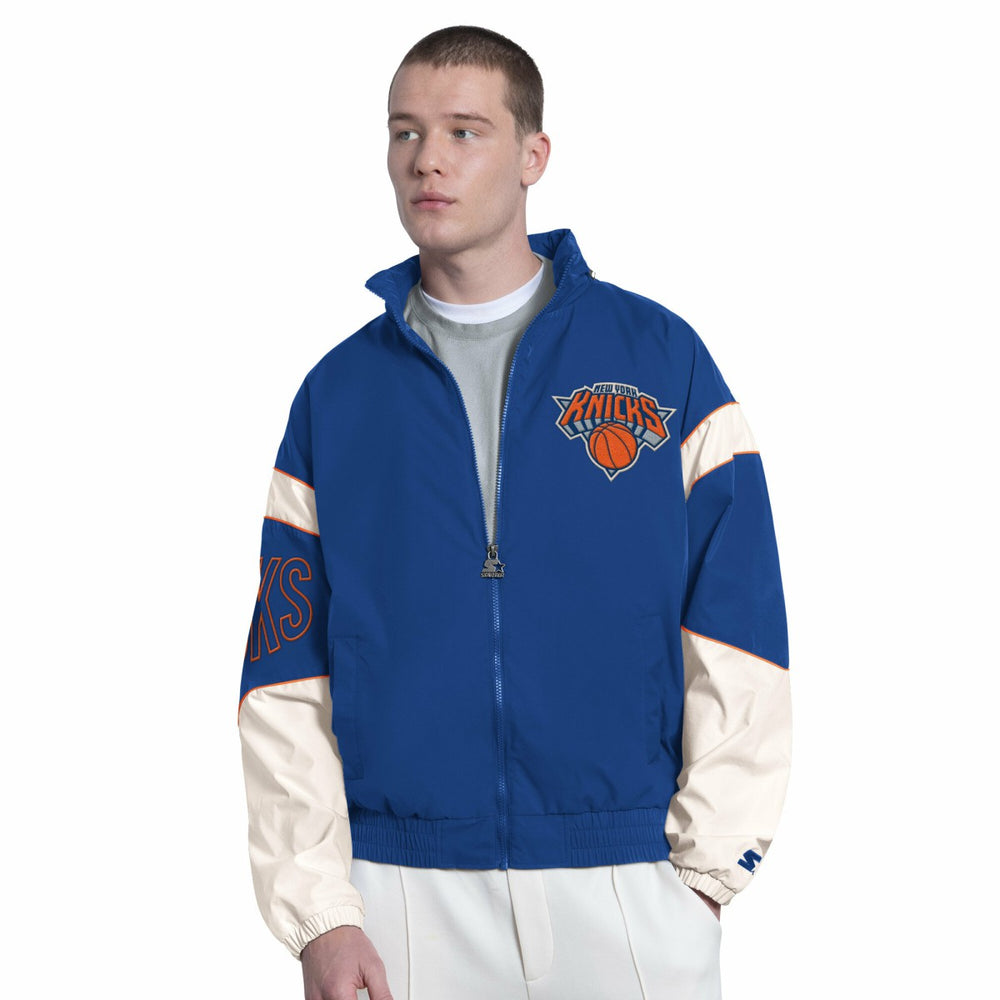 New York Knicks Starter The Gust Full-Zip Hooded Jacket Royal