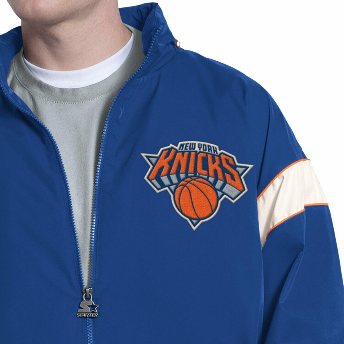 New York Knicks Starter The Gust Full-Zip Hooded Jacket Royal