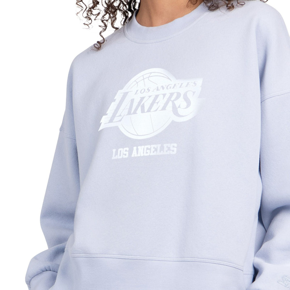 Los Angeles Lakers Starter Women's Pastel Boxy Sweatshirt Light Blue