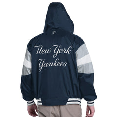 New York Yankees Pro Player Legacy Lightweight Full-Zip Hooded Jacket - Navy/Gray Jackets