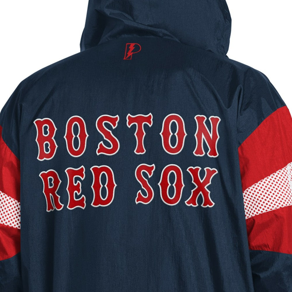 Boston Red Sox Pro Player Legacy Lightweight Full-Zip Hooded Jacket - Navy/Red Jackets