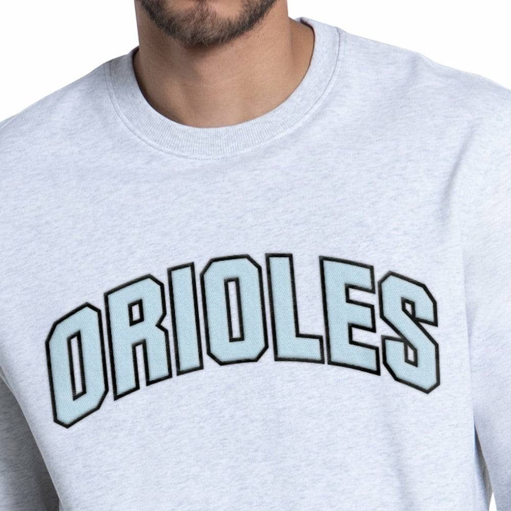 Baltimore Orioles Starter Face of Ice Blue French Terry Sweatshirt - Gray Sweatshirts