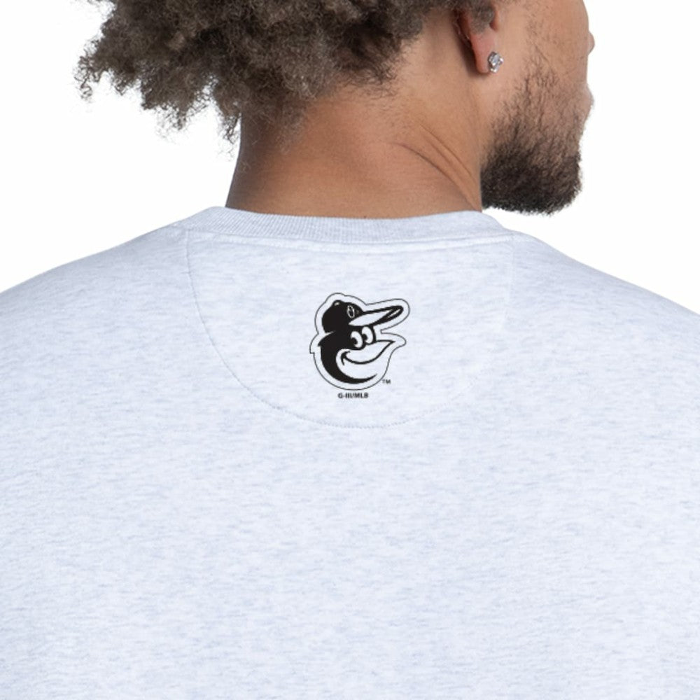 Baltimore Orioles Starter Face of Ice Blue French Terry Sweatshirt - Gray Sweatshirts