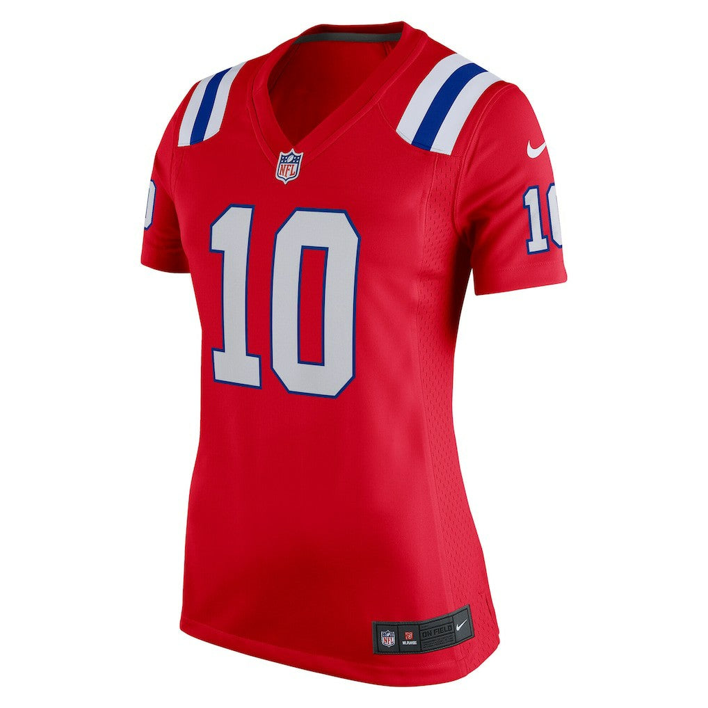 Drake Maye New England Patriots Women's Alternate Game Jersey - Red Jerseys