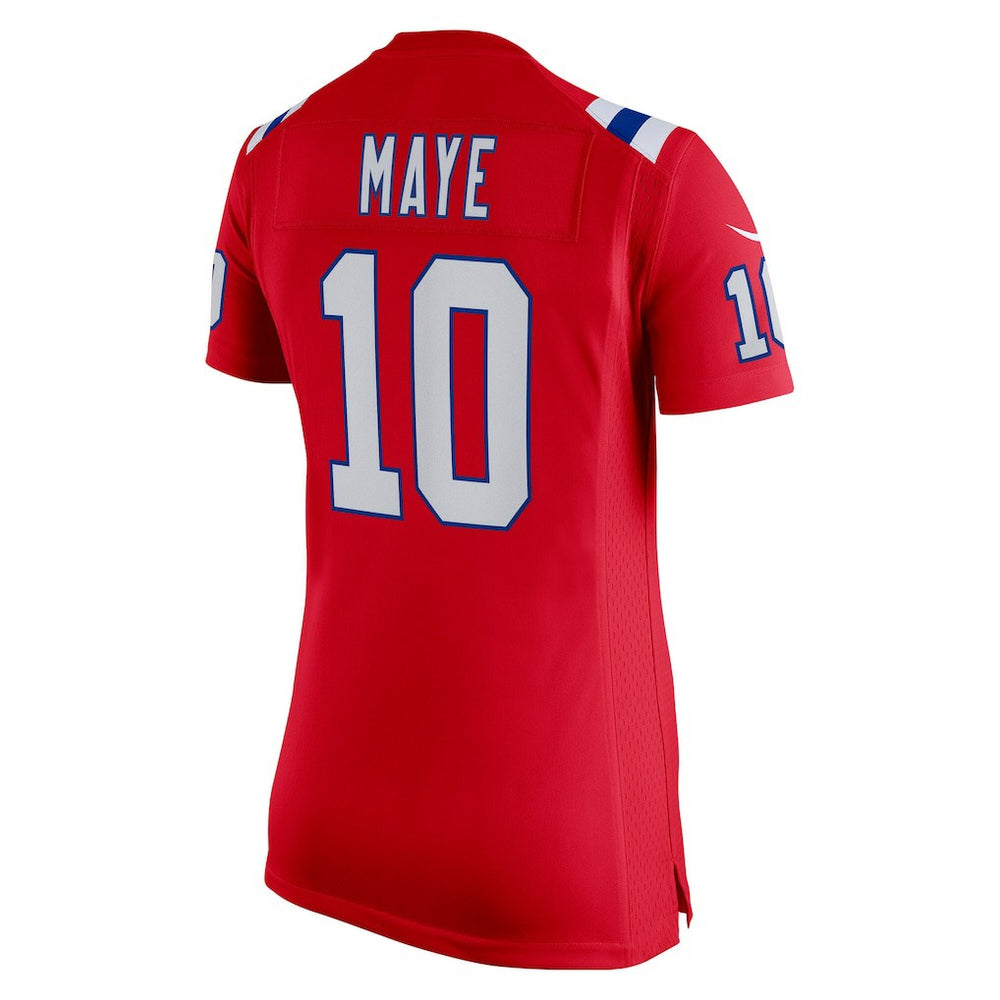 Drake Maye New England Patriots Women's Alternate Game Jersey - Red Jerseys