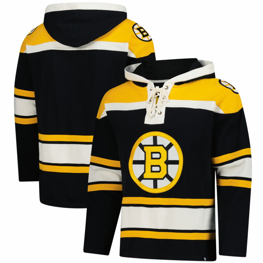 Boston Bruins '47 Superior Lacer Hoodie - Black | US 203639578