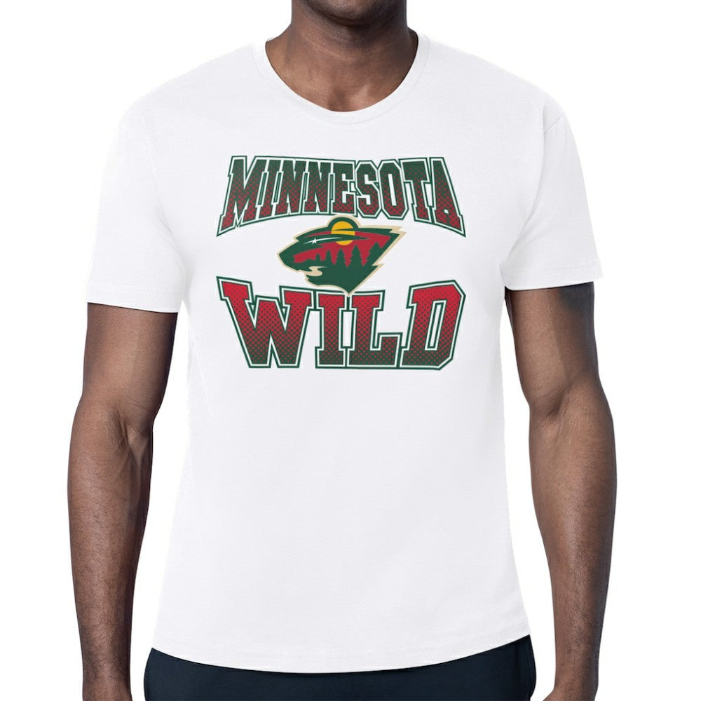 Minnesota Wild Starter Comic Style Team Graphic T-Shirt - White | US 203639602