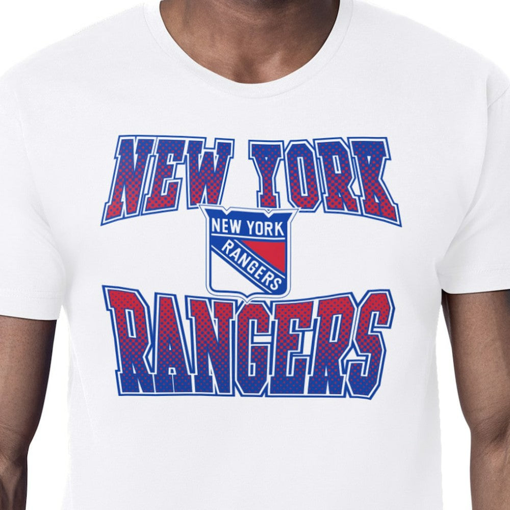 New York Rangers Starter Comic Style Team Graphic T-Shirt - White | US 203639604