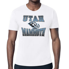 Utah Mammoth Starter Comic Style Team Graphic T-Shirt - White | US 203639606