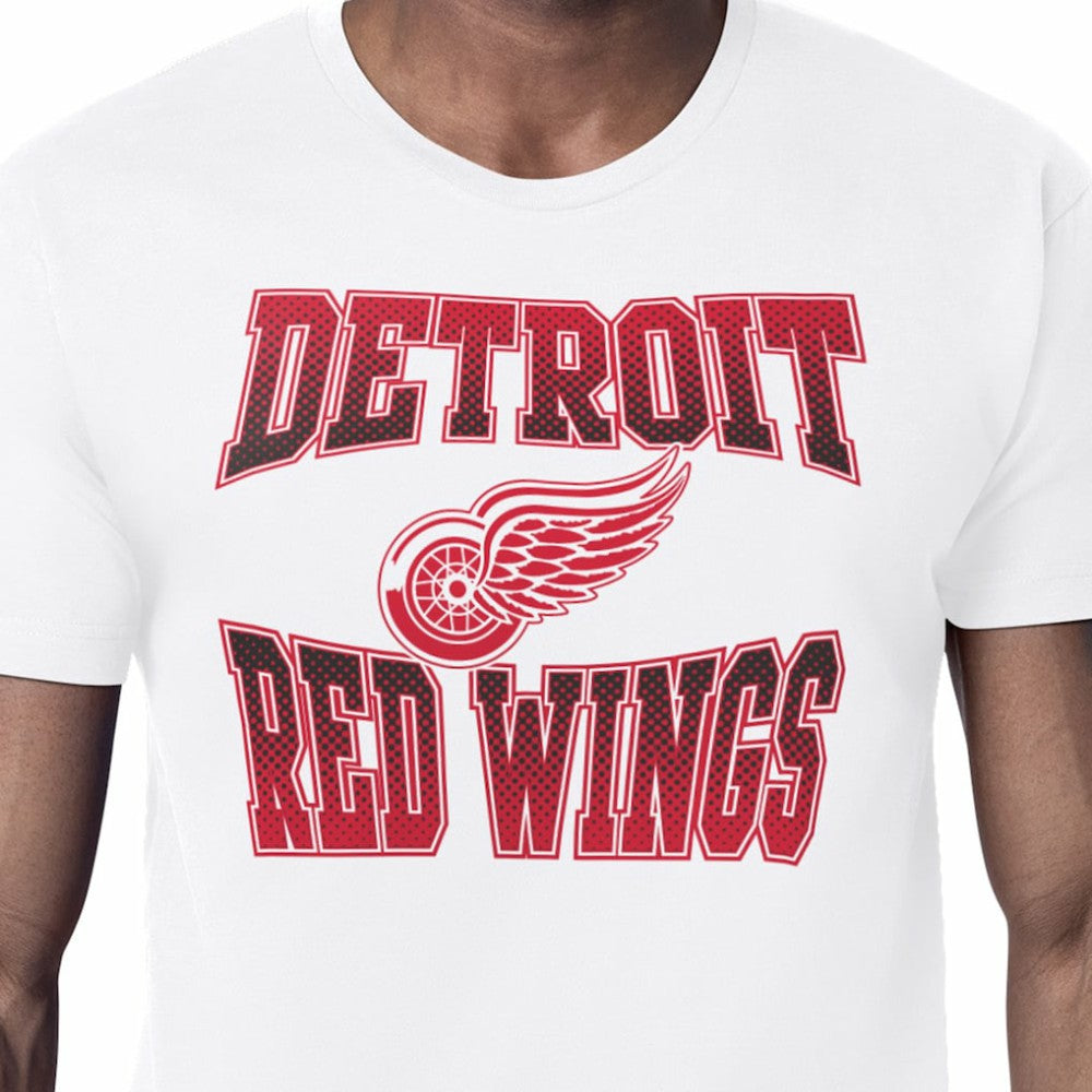 Detroit Red Wings Starter Comic Style Team Graphic T-Shirt - White | US 203639607