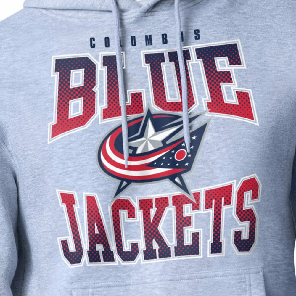 Columbus Blue Jackets Starter Comic Style Team Graphic Hoodie - Gray | US 203639614