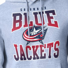 Columbus Blue Jackets Starter Comic Style Team Graphic Hoodie - Gray | US 203639614