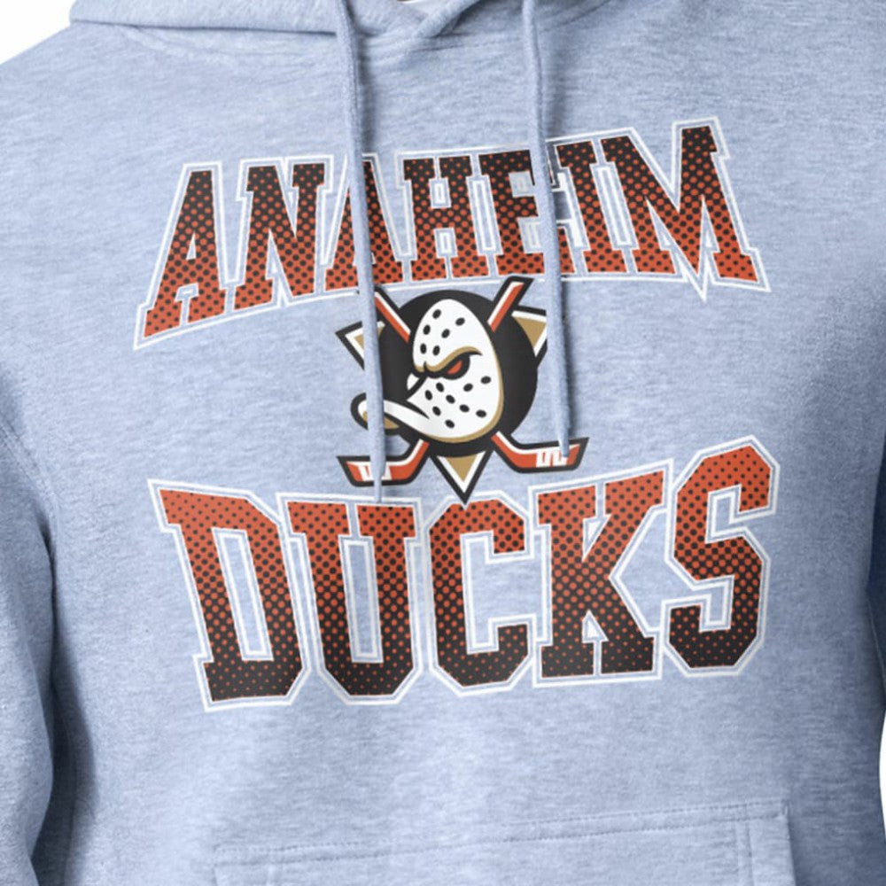 Anaheim Ducks Starter Comic Style Team Graphic Hoodie - Gray | US 203639615