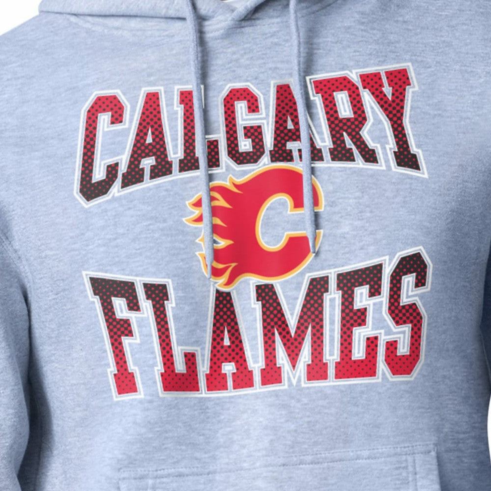 Calgary Flames Starter Comic Style Team Graphic Hoodie - Gray | US 203639618
