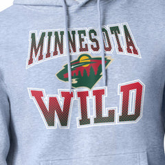 Minnesota Wild Starter Comic Style Team Graphic Hoodie - Gray | US 203639623