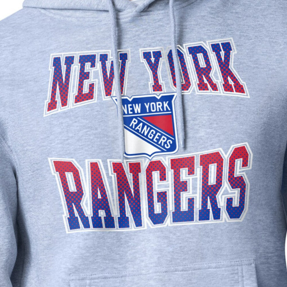 New York Rangers Starter Comic Style Team Graphic Hoodie - Gray | US 203639634
