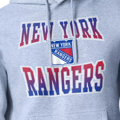 New York Rangers Starter Comic Style Team Graphic Hoodie - Gray | US 203639634