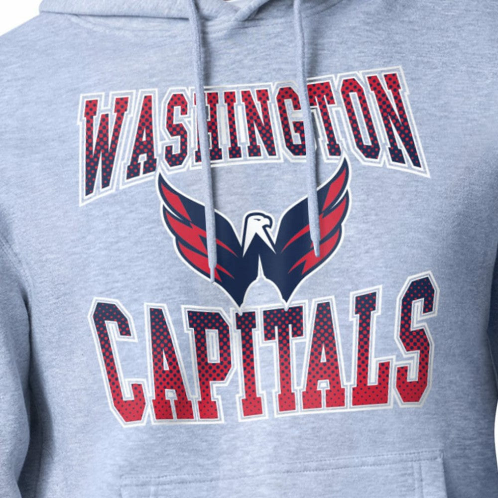 Washington Capitals Starter Comic Style Team Graphic Hoodie - Gray | US 203639642