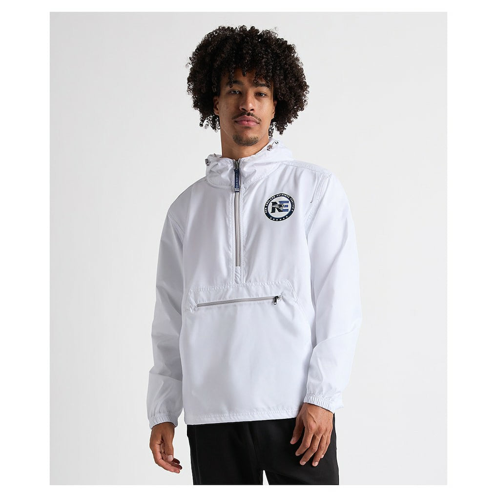 Charles River x New England Patriots Pack-N-Go Half-Zip Hoodie - White Hoodies