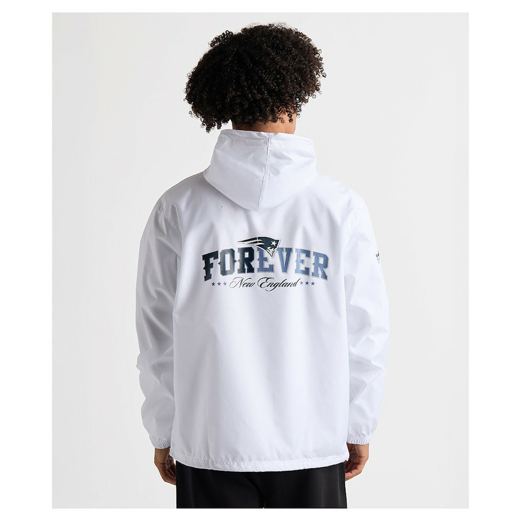 Charles River x New England Patriots Pack-N-Go Half-Zip Hoodie - White Hoodies