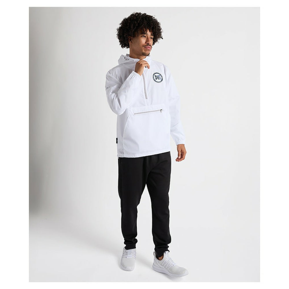 Charles River x New England Patriots Pack-N-Go Half-Zip Hoodie - White Hoodies
