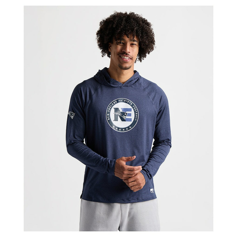 Charles River x New England Patriots Cayak Hooded Long Sleeve T-Shirt - Navy T-shirts