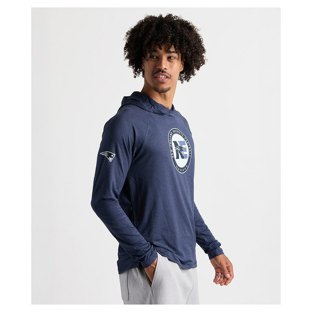 Charles River x New England Patriots Cayak Hooded Long Sleeve T-Shirt - Navy T-shirts