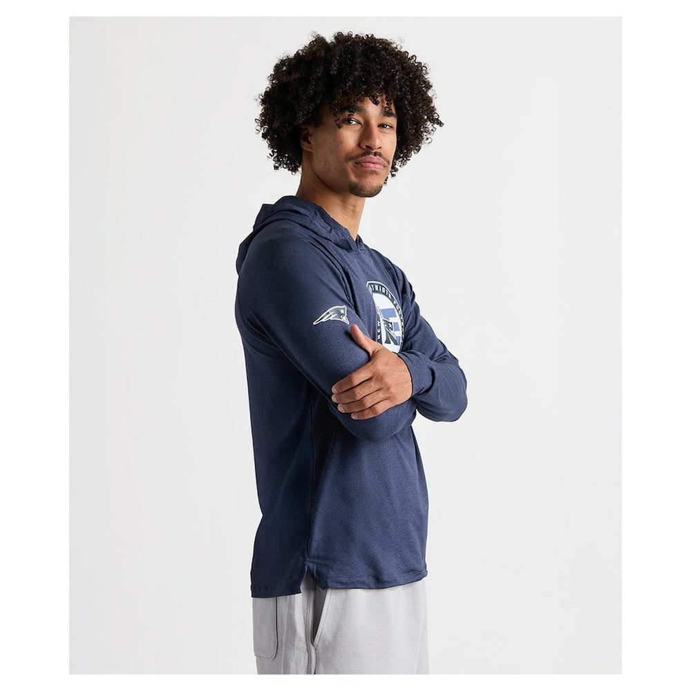 Charles River x New England Patriots Cayak Hooded Long Sleeve T-Shirt - Navy T-shirts